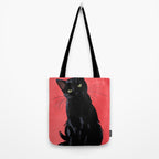 Black cat 2 Tote Bag Gallery Image 2