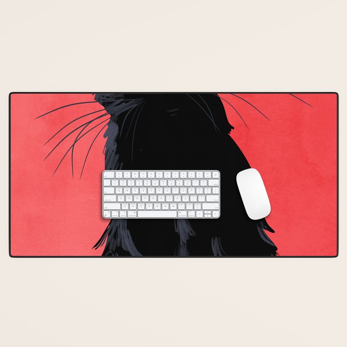 Black cat 2 Desk Mat Gallery Image 1