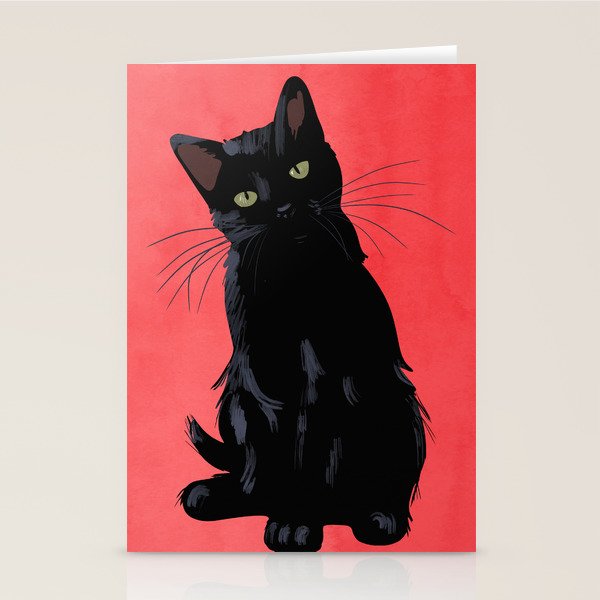 Black cat 2 Stationery Card Gallery Image 2