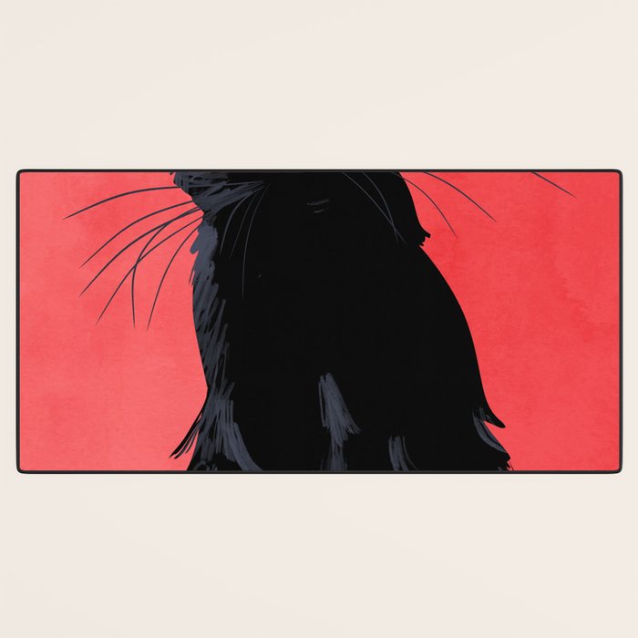 Black cat 2 Desk Mat Gallery Image 3
