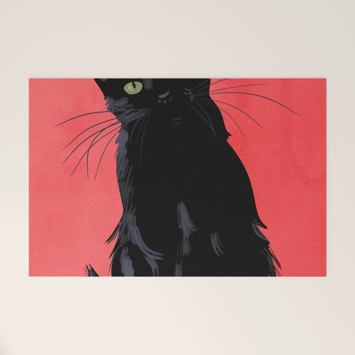 Black cat 2 Welcome Mat Gallery Image 1