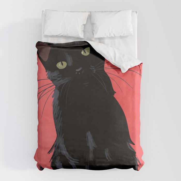 Black cat 2 Duvet Cover Gallery Image 6
