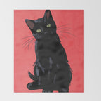 Black cat 2 Throw Blanket Gallery Image 2