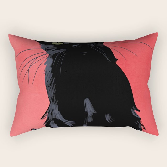 Black cat 2 Rectangular Pillow Gallery Image 1