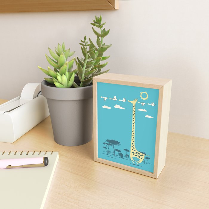 I'm like a bird (blue) Mini Art Print Gallery Image 2
