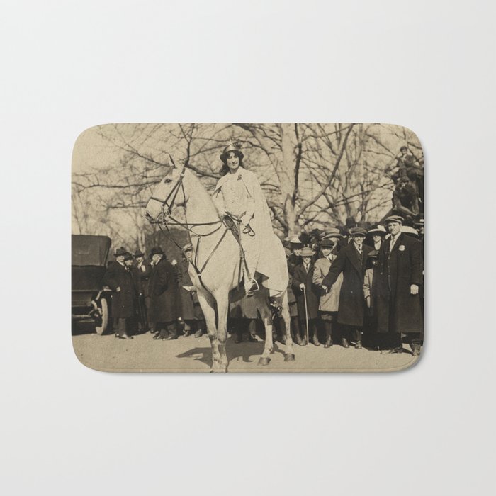 Inez Milholland Leading Suffrage Parade Bath Mat Gallery Image 1