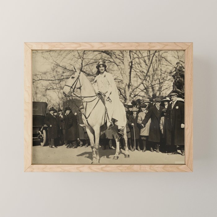 Inez Milholland Leading Suffrage Parade Mini Art Print Gallery Image 1