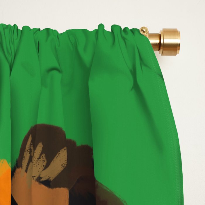 Woman with Flowers Painting Window Curtain Gallery Image 2