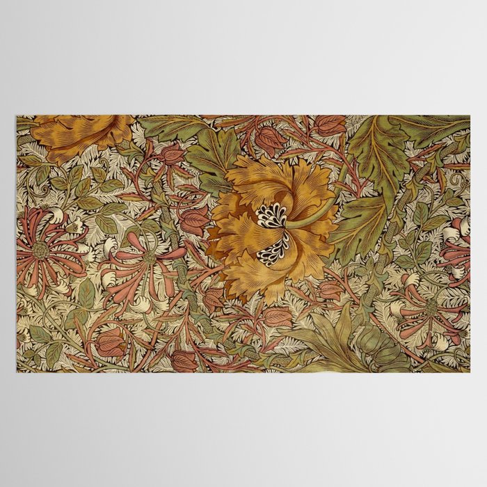 William Morris Vintage Autumnal Honeysuckle & and Tulip 1876 Tablecloth Gallery Image 2