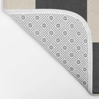 Beige & Black Check, Modern Checkerboard  Bath Mat Gallery Image 2