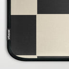 Beige & Black Check, Modern Checkerboard  Laptop Sleeve Gallery Image 3