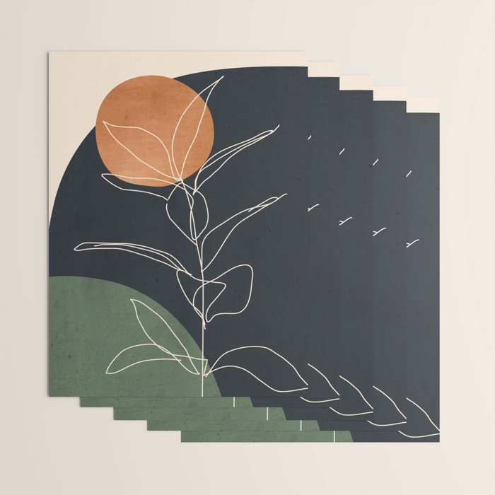 Abstract Art /Minimal Plant 98 Wrapping Paper Gallery Image 3