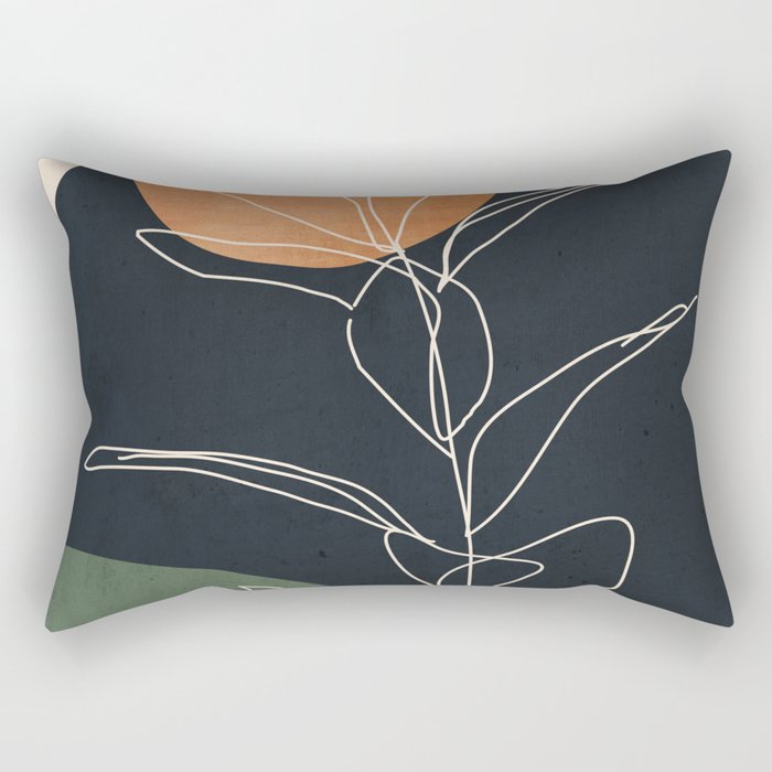 Abstract Art /Minimal Plant 98 Rectangular Pillow Gallery Image 1