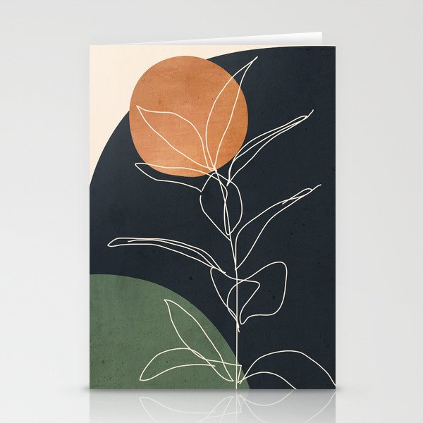 Abstract Art /Minimal Plant 98 Stationery Card Gallery Image 2