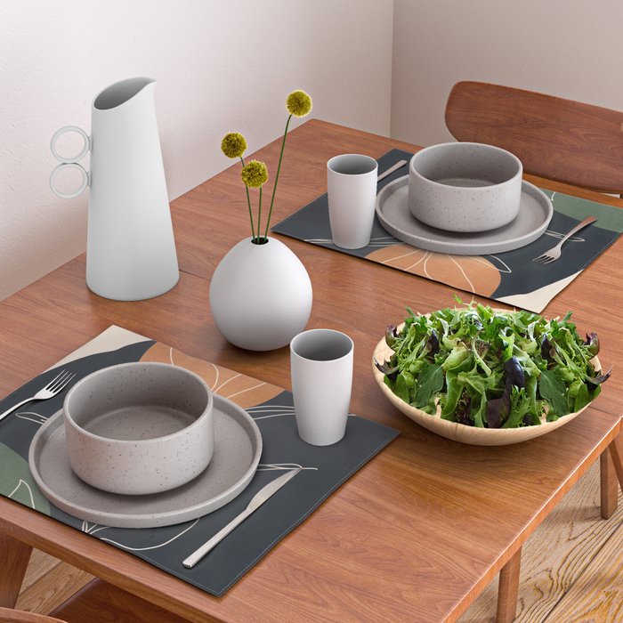 Abstract Art /Minimal Plant 98 Placemat Gallery Image 2