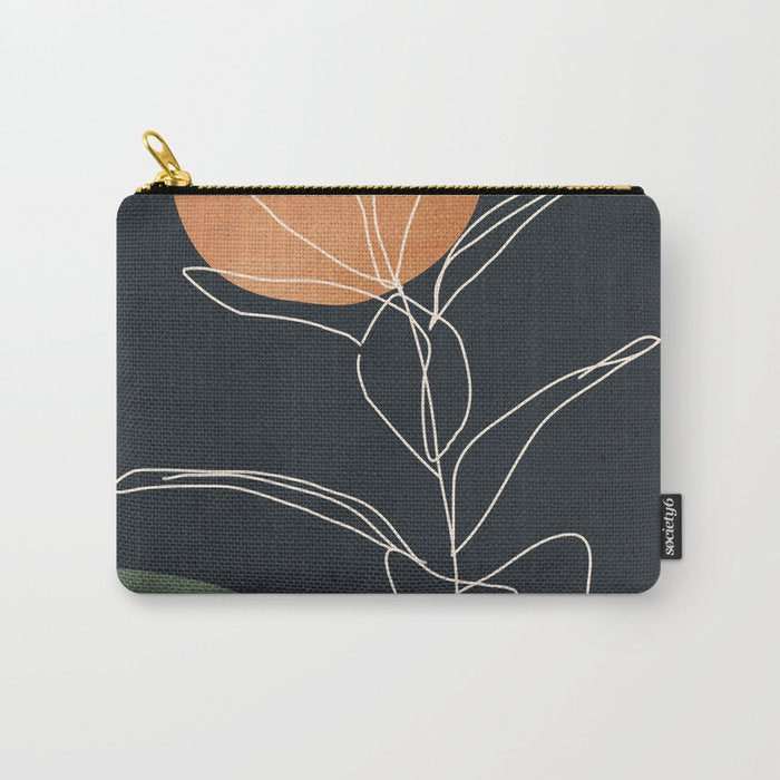 Abstract Art /Minimal Plant 98 Carry All Pouch Gallery Image 1