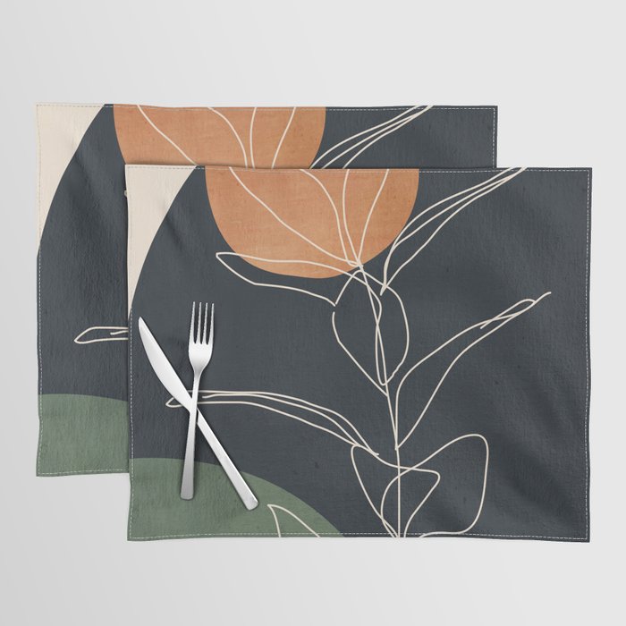 Abstract Art /Minimal Plant 98 Placemat Gallery Image 1