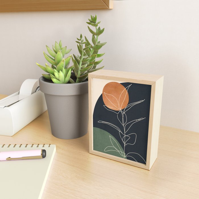 Abstract Art /Minimal Plant 98 Mini Art Print Gallery Image 2