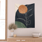 Abstract Art /Minimal Plant 98 Wall Tapestry Gallery Image 2