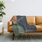 Abstract Art /Minimal Plant 98 Throw Blanket Gallery Image 1