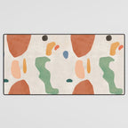 Organic Terracotta Thin Shapes Abstract Desk Mat Gallery Image 3