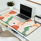 Organic Terracotta Thin Shapes Abstract Desk Mat Gallery Image 2