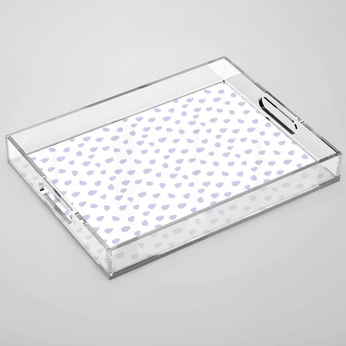 Lilac Seamless Pattern Paint Brush Strokes Acrylic Tray Gallery Image 1