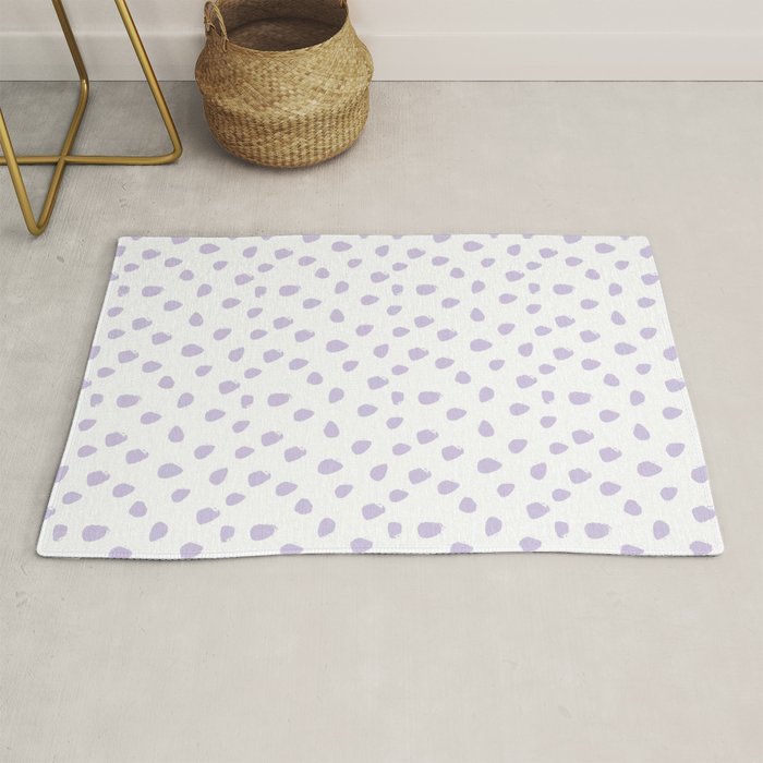 Lilac Seamless Pattern Paint Brush Strokes Rug Gallery Image 1