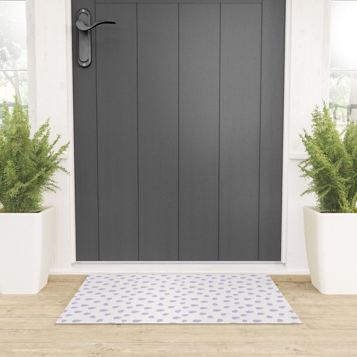 Lilac Seamless Pattern Paint Brush Strokes Welcome Mat Gallery Image 3