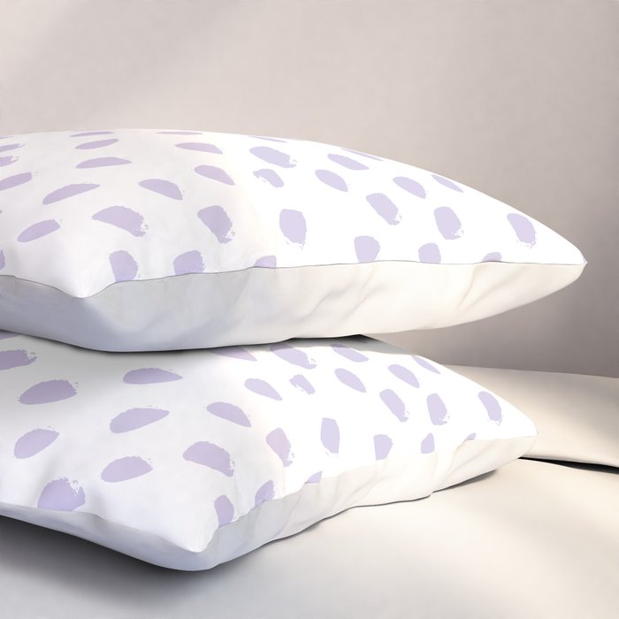 Lilac Seamless Pattern Paint Brush Strokes Pillow Sham Gallery Image 3