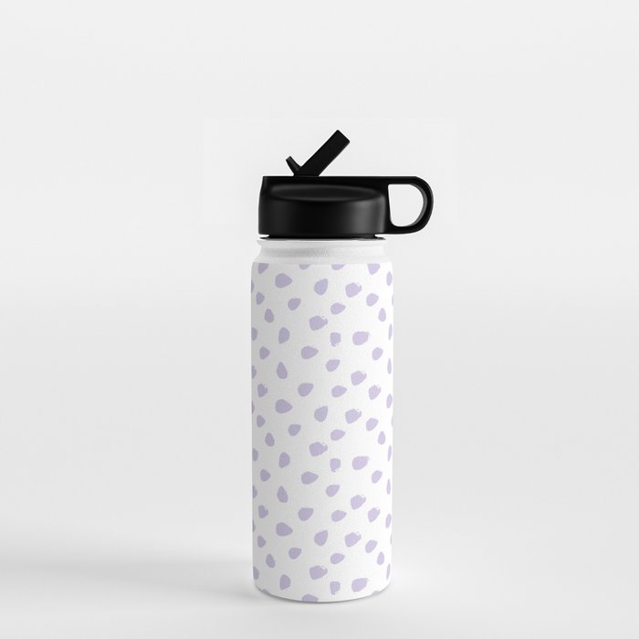 Lilac Seamless Pattern Paint Brush Strokes Water Bottle Gallery Image 1