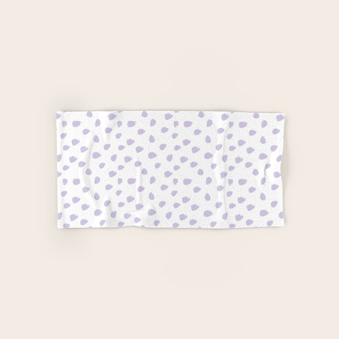 Lilac Seamless Pattern Paint Brush Strokes Bath Towel Gallery Image 1