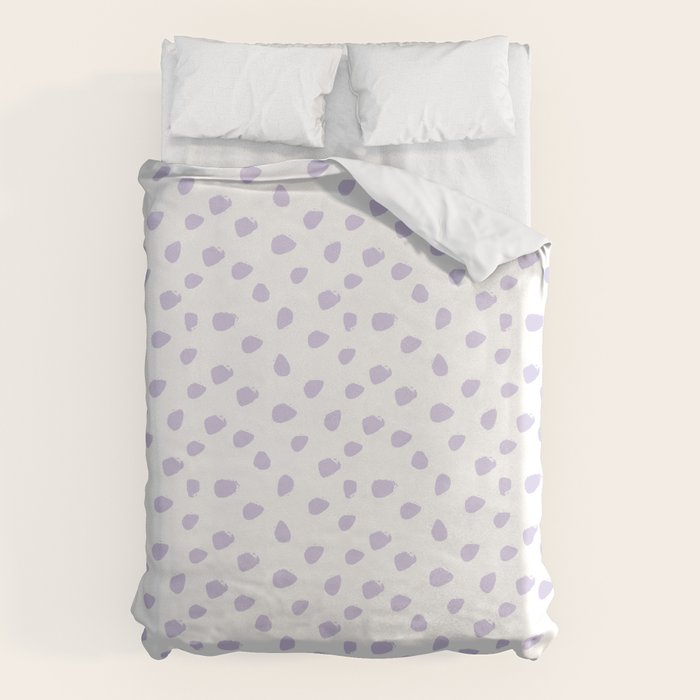 Lilac Seamless Pattern Paint Brush Strokes Duvet Cover Gallery Image 1