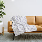 Lilac Seamless Pattern Paint Brush Strokes Throw Blanket Gallery Image 1