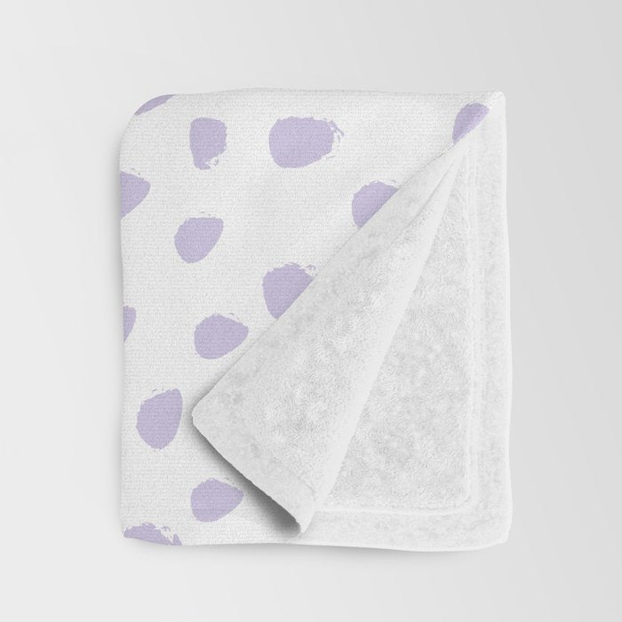 Lilac Seamless Pattern Paint Brush Strokes Throw Blanket Gallery Image 3