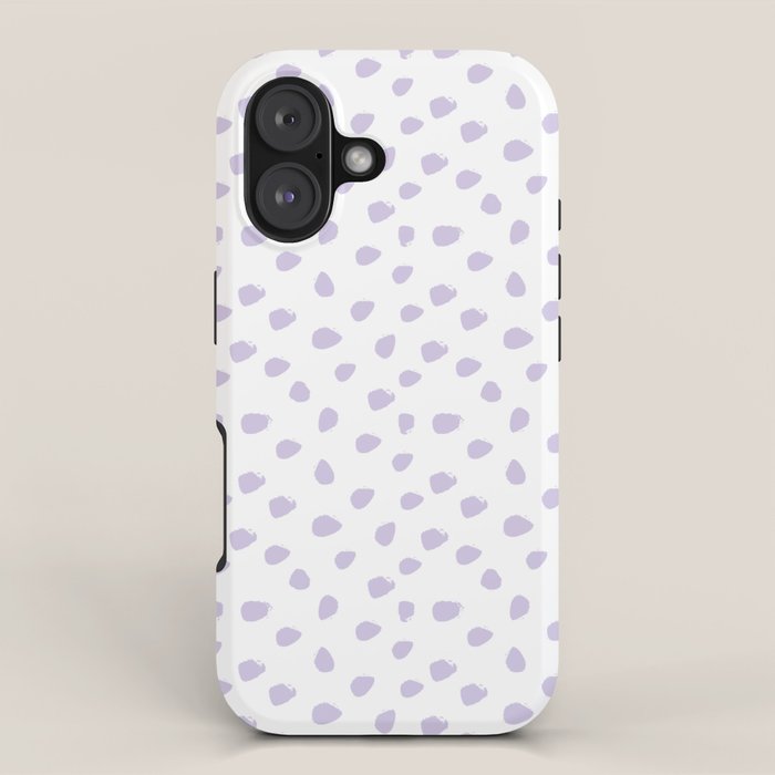 Lilac Seamless Pattern Paint Brush Strokes iPhone Case Gallery Image 1