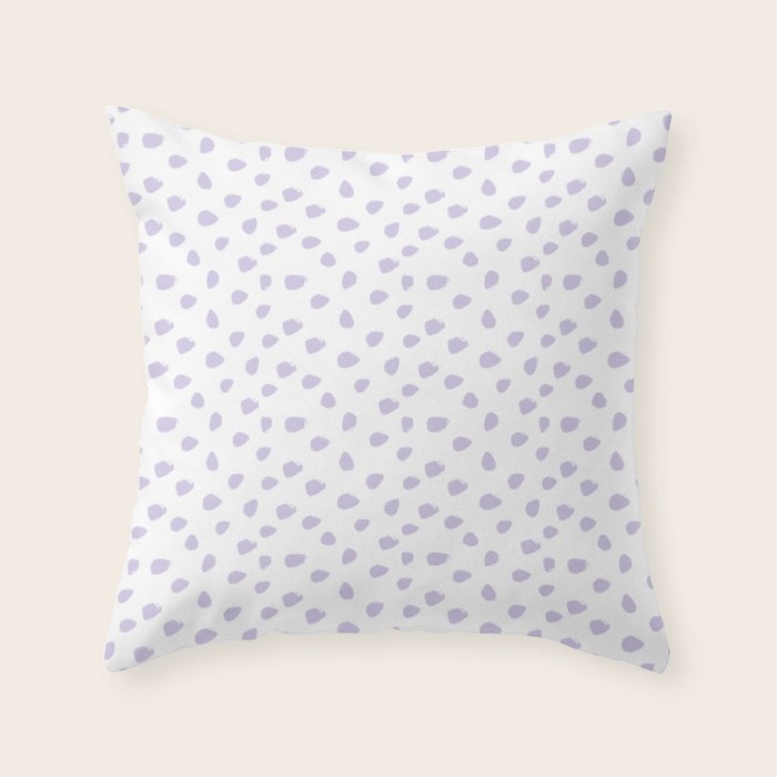 Lilac Seamless Pattern Paint Brush Strokes Throw Pillow Gallery Image 6