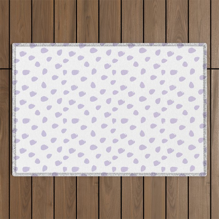 Lilac Seamless Pattern Paint Brush Strokes Outdoor Rug Gallery Image 1