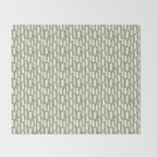 Boho Winter Trees . Lush Green Throw Blanket Gallery Image 2