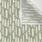 Boho Winter Trees . Lush Green Wall Tapestry Gallery Image 3