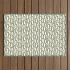 Boho Winter Trees . Lush Green Outdoor Rug Gallery Image 1