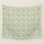 Boho Winter Trees . Lush Green Wall Tapestry Gallery Image 4