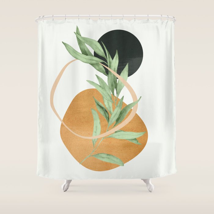 Tropical Leaf- Abstract Art 41 Shower Curtain Gallery Image 1