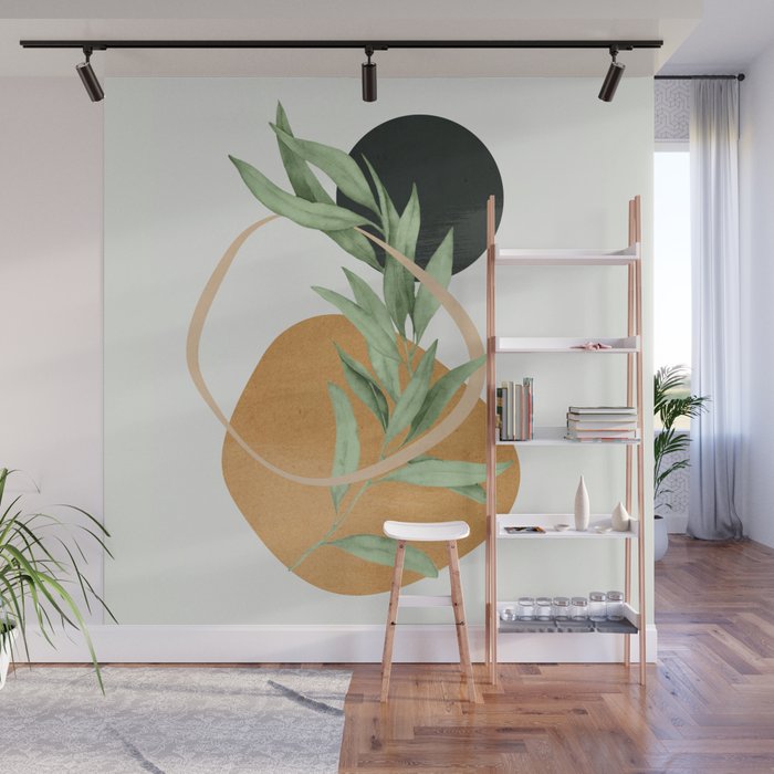 Tropical Leaf- Abstract Art 41 Wall Mural Gallery Image 1