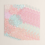Festive, Floral Prints, Pink, Teal and Coral Wrapping Paper Gallery Image 3