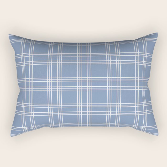 Blue Gingham Rectangular Pillow Gallery Image 1