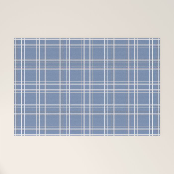 Blue Gingham Welcome Mat Gallery Image 1