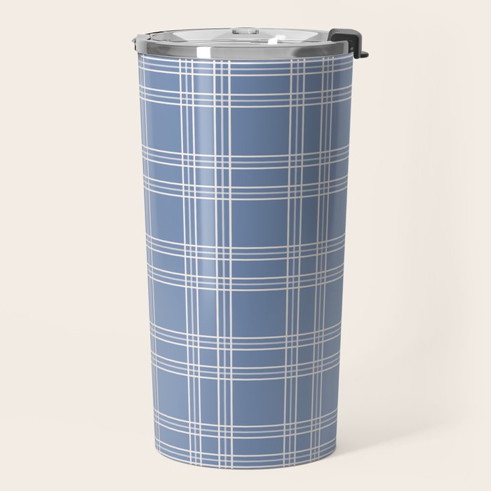 Blue Gingham Travel Mug Gallery Image 2