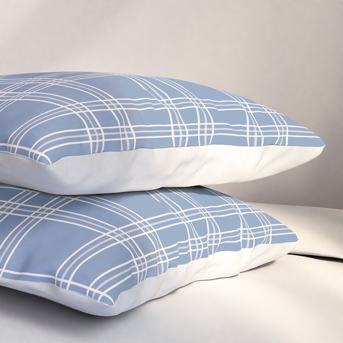 Blue Gingham Pillow Sham Gallery Image 3