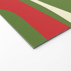 Piquet Mid-Century Modern Minimalist Abstract in Retro Christmas Green, Red, and Cream Welcome Mat Gallery Image 2